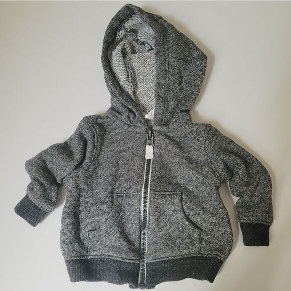 Carter's Grey Hooded Zip Up Size 3 Months - Picture 1 of 4